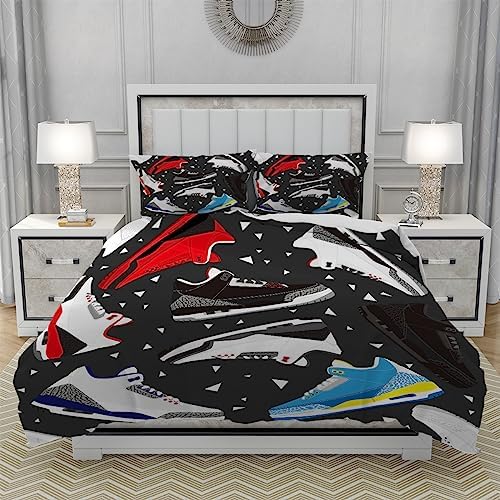 Palnokin Basketball Shoes Duvet Cover Set 3PCS