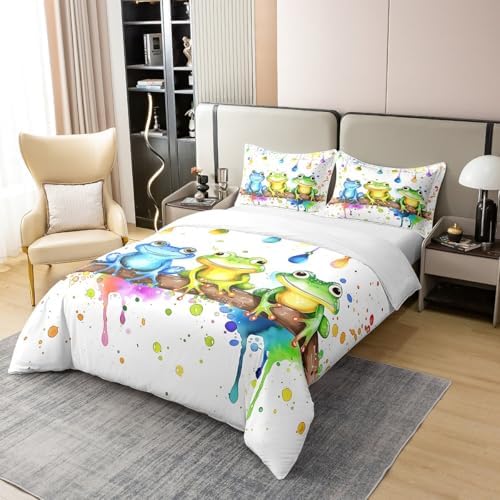 Erosebridal 100 Cotton Frog Duvet Cover Set