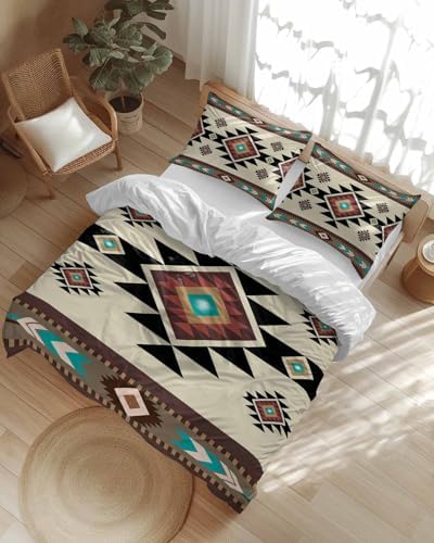 ZOE GARDEN Southwest Geometric Duvet Cover Set 3 Pieces