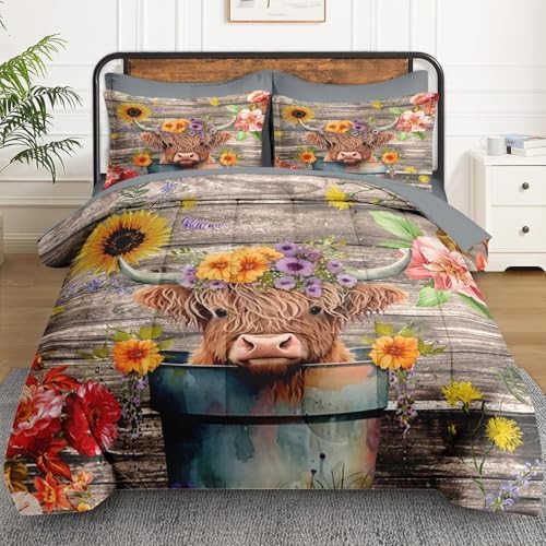 WeCozy 7 Pcs Queen Comforter Set with 2 Pillowcases 2 Shams