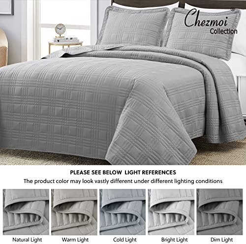 Chezmoi Collection Kingston 3-Piece Bedspread Set