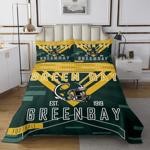 Feelyou Football Coverlet Set Queen Size