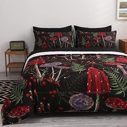 7 Piece Mushroom Comforter Set for Kids and Adults All Seasons