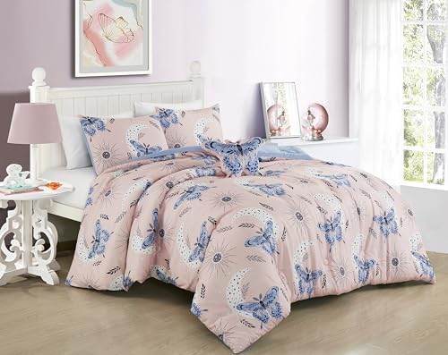 Chezmoi Collection 3-Piece Butterfly Kids Comforter Set