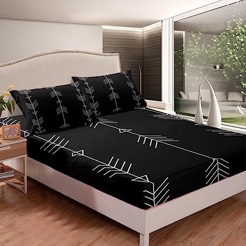 Boho Geometric Queen Sheet Set with Deep Pockets
