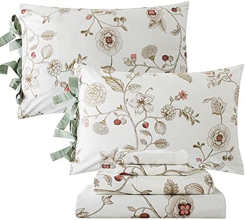 FADFAY Floral Twin XL Sheets 4Pcs Set