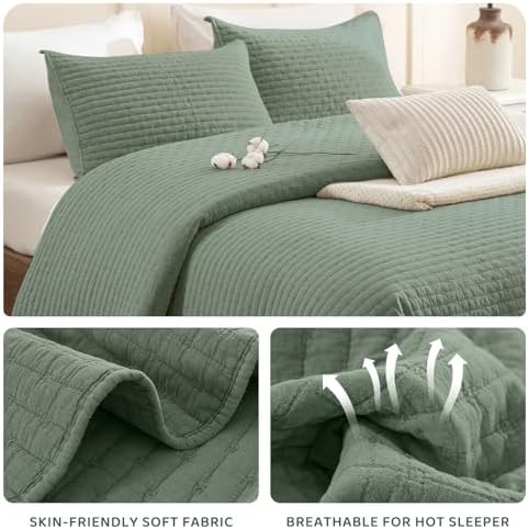 Sanracie 3PCS Extra Large King Quilt Set