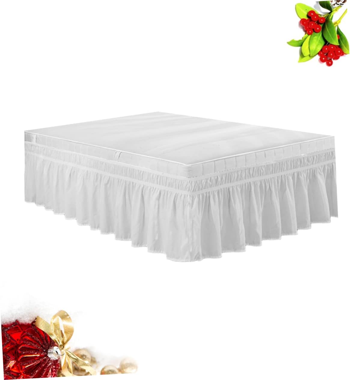 CONGARTENO Elastic Bed Skirt with Ruffles