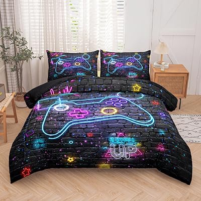 MWMWMW Gaming Comforter Set for Boys 5 pcs