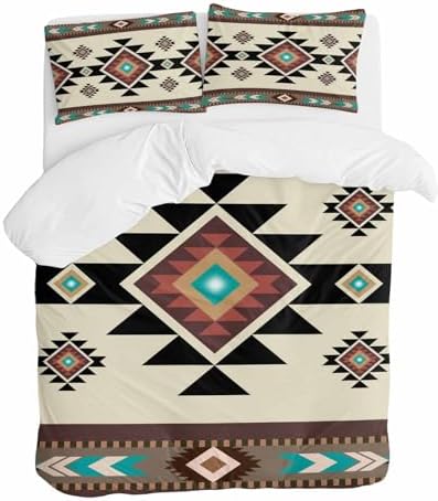 ZOE GARDEN Southwest Geometric Duvet Cover Set 3 Pieces
