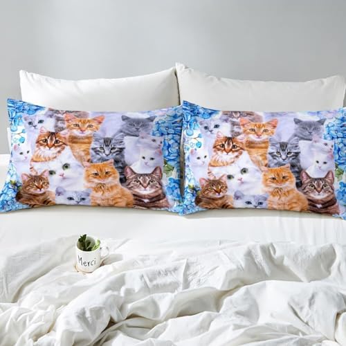 Feelyou Kids Cat Bedding Fitted Sheet Set