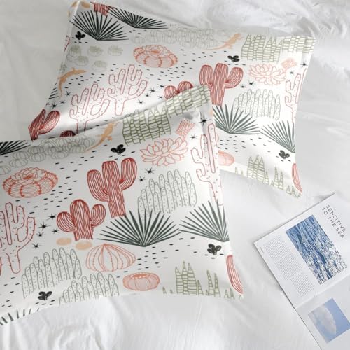 Pamnest Comforter Set Full Size - Cactus Flower Floral Design