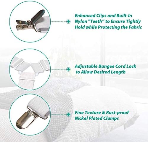 RayTour Sheet Straps Bed Sheet Keeper Holder for Corners