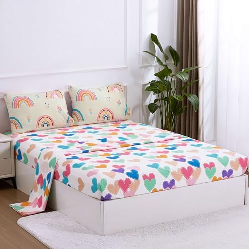 Btargot 5 Piece Rainbow Comforter Set for Kids