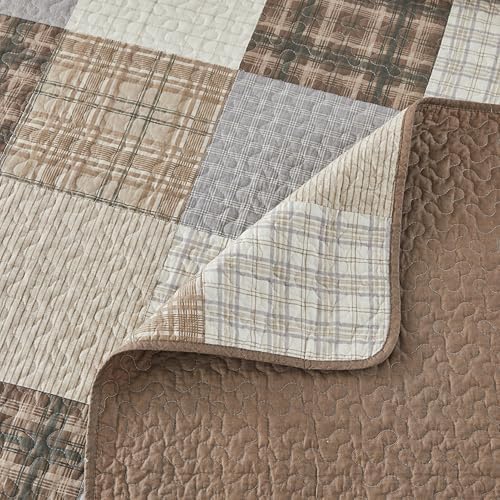SahSahCasa 128x120 Cotton Oversized California King Bedspread Set