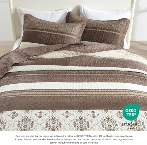 DDUOXIN King Bedspread 120x120 3 Piece Set 1
