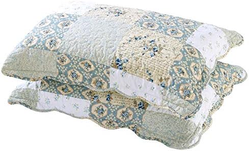 All American Collection Reversible 3pc Floral Patchwork Bedspread Set 1