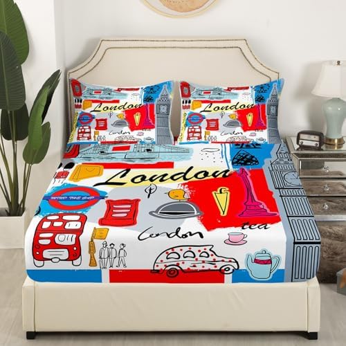 Feelyou London Themed Kids Duvet Cover Set