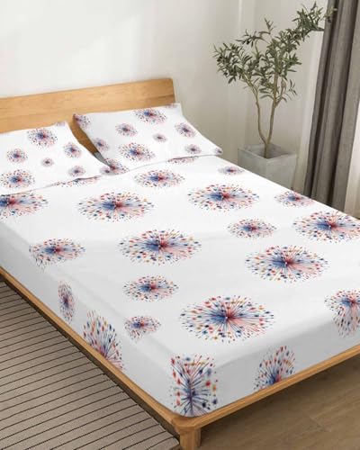 Boanket 4th of July Fireworks King Sheet Set 4 Piece