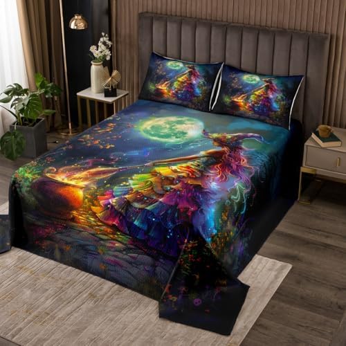 Manfei Witch Princess Queen Bedspread Set
