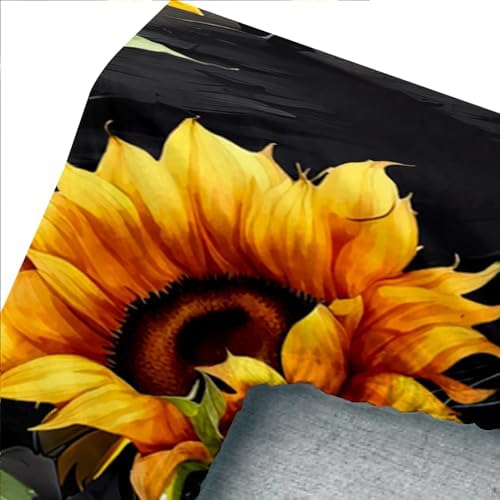 Gothic Skull Fitted Sheet with Sunflower Pattern Queen Size Set