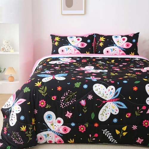 Jameswish Kids Butterfly Comforter Set