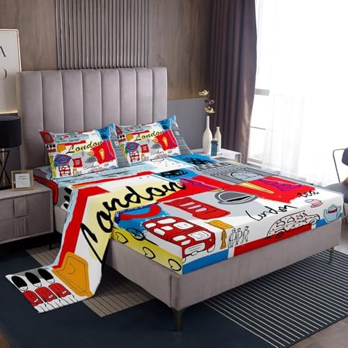 Feelyou London Themed Kids Duvet Cover Set