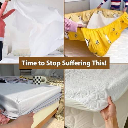 Fitted Sheet Straps for Full Mattress - Sturdy and Reusable 1