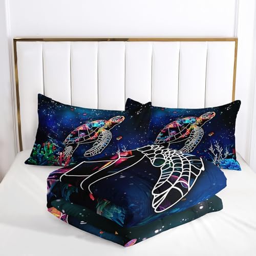 Ntlfup Turtle Comforter Set Queen Size 1