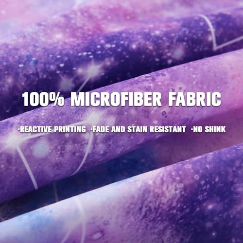 JQinHome Galaxy Gradient Comforter Set for Girls