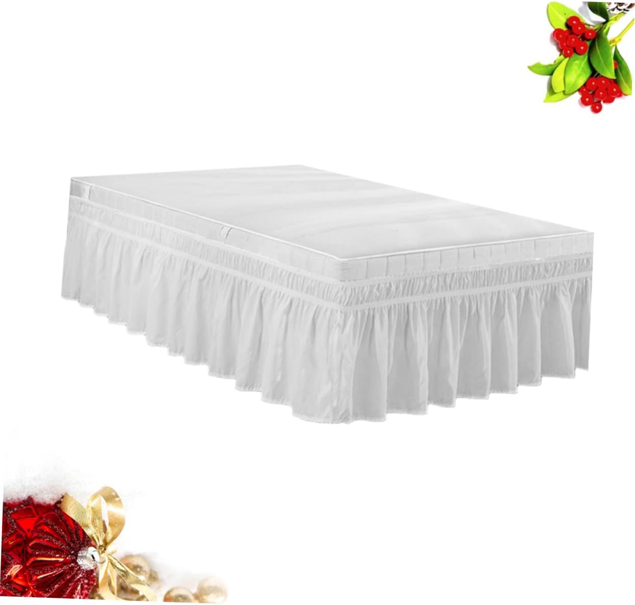 GAROZATION Elastic Dust Bed Skirt with Pleated Design
