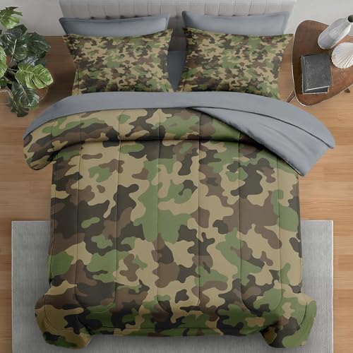 Pamnest Comforter Set King Size Camouflage 7 Pcs Bedding