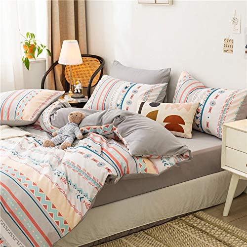 Feelyou Boho Duvet Cover Set Twin Size Zipper