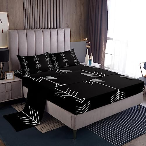 Boho Geometric Queen Sheet Set with Deep Pockets