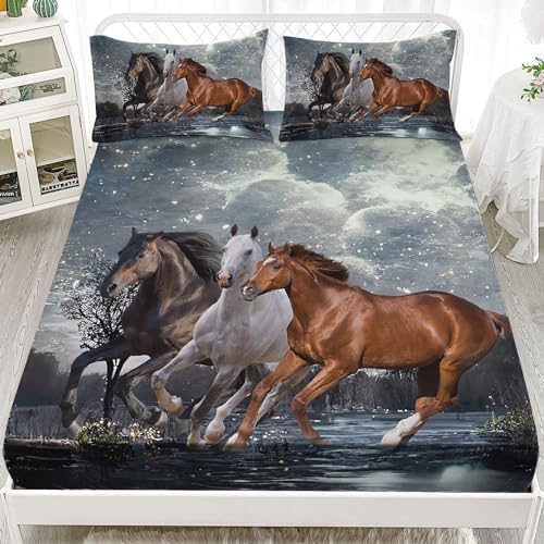 Smell Sunshine Horses Sheet Set 4Pcs for Kids