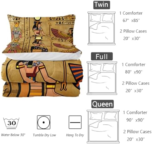 Nttopship Ancient Egypt Comforter Set for Kids