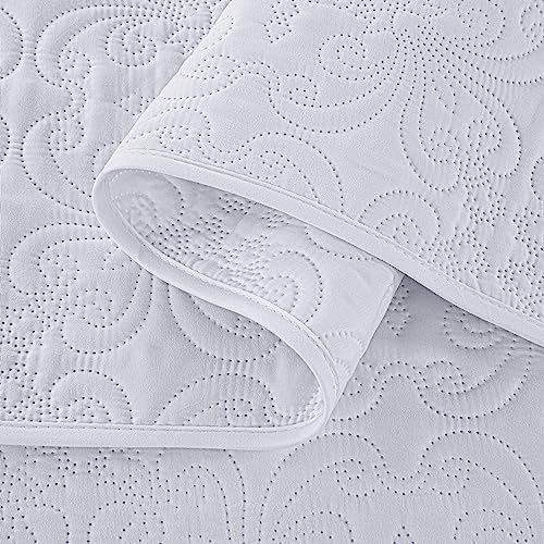 Chezmoi Luca 3-Piece Bedspread Set King Size White