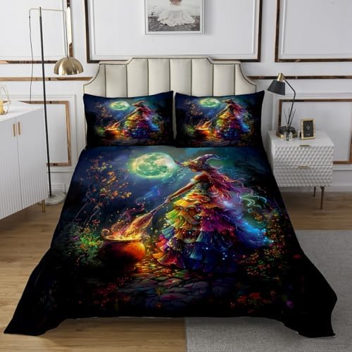 Manfei Witch Princess Queen Bedspread Set