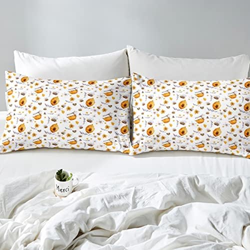 Erosebridal Honey Bees Queen Sheet Set