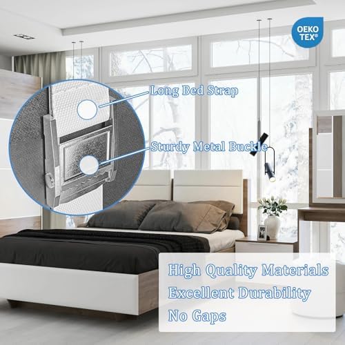 Gretion Twin to King Bed Converter with 4 Metal Buttons