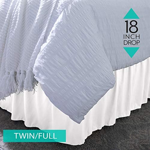 Home Details 18 Drop Wrap Around Bed Ruffle White