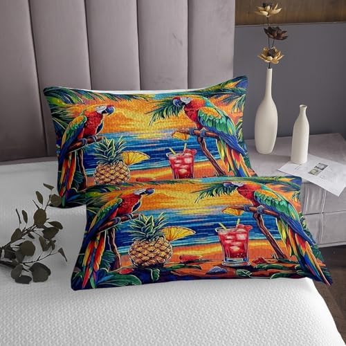 Erosebridal Parrot Coverlet Set Twin Size for Kids