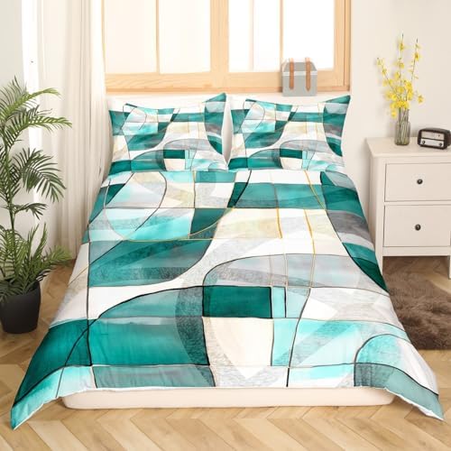 Feelyou Geometric Abstract Queen Duvet Cover Set