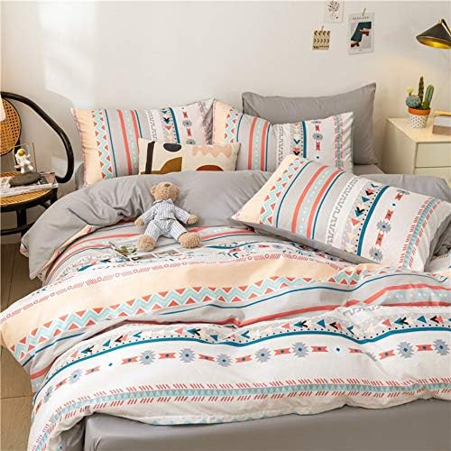 Feelyou Boho Duvet Cover Set Twin Size Zipper