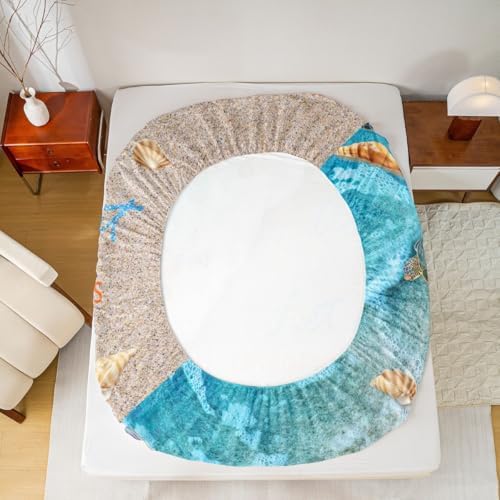 Castle Fairy Ocean Beach King Size 4Pcs Bed Sheet Set