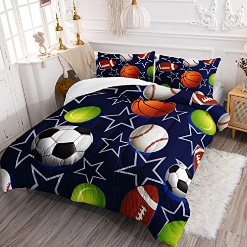Boys Sports Comforter Set for Teens Kids