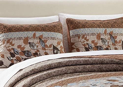 Luxury Home Quilted Reversible Coverlet Bedspread Set
