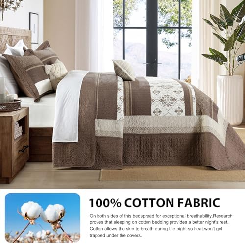 DDUOXIN King Bedspread 120x120 3 Piece Set 1