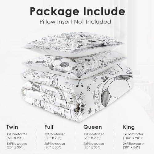 WeCozy Full Size Comforter Set with 2 Pillowcases