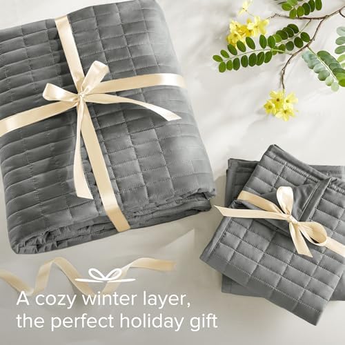 Comfort Spaces Charcoal King Quilt Set 3 Piece 1